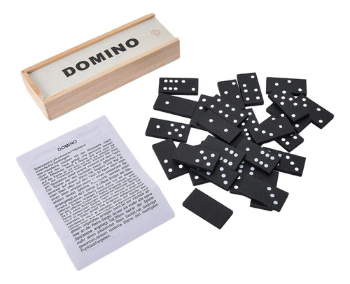 Juego Doble De Seis Con Caja De Madera, Juego De Dominó