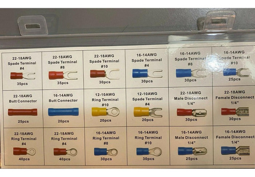 520 Terminais De Fios Elétricos Isolados Sortidos C