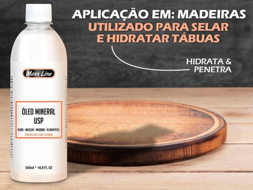 Aceite Mineral Usp Puro para Hidratar Madera Tabla de Carne 1 Litro