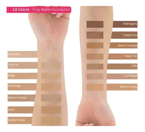 Base de maquillaje lĂquida L.A. Colors tono 352 natural - 40mL