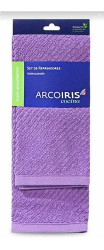 Imagen 6 de 9 de Repasador Arco Iris Set X6 Unid Toalla 100% Alodon Premium