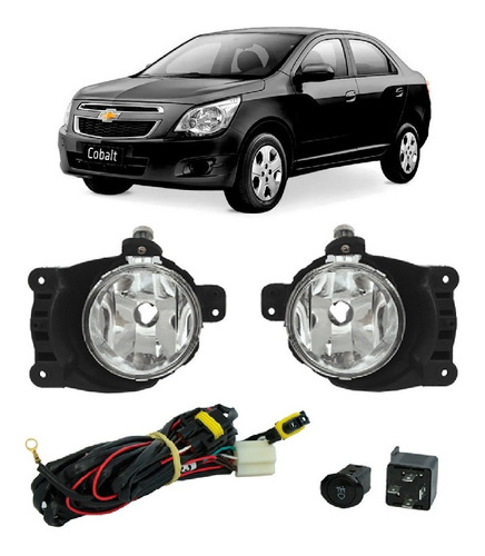 Kit Farol Milha Auxiliar Neblina Chevrolet Gm Cobalt 2011/13