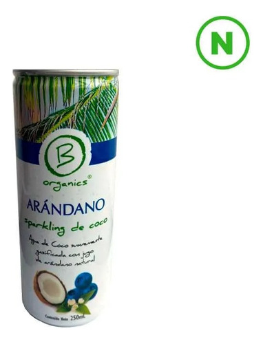 Agua De Coco Sparkling Arandano 250ml B Organics. Agronewen