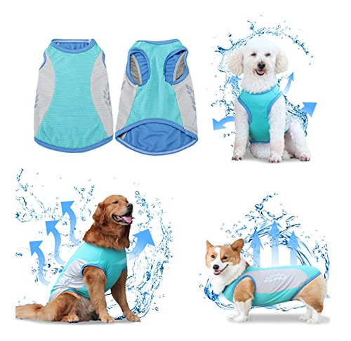 Dog Cooling Vest Instant Cooling T-shirts For Summer Ev...