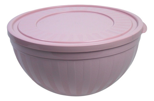 Tazon Bowl Ensaladera Con Tapa Multiusos 6 Litros Color Rosa