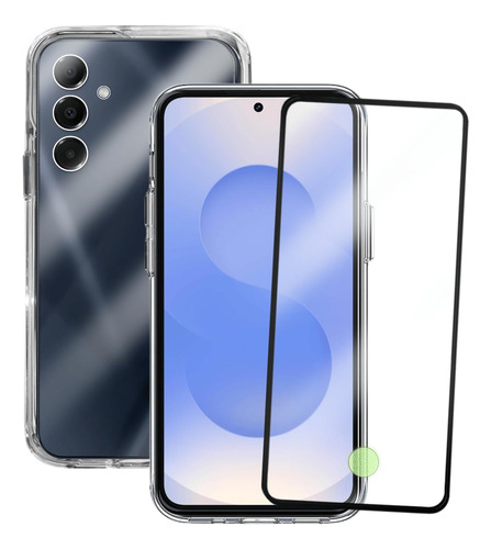 Kit Capa Case Capinha E Película 3d Vidro Para Galaxy S25