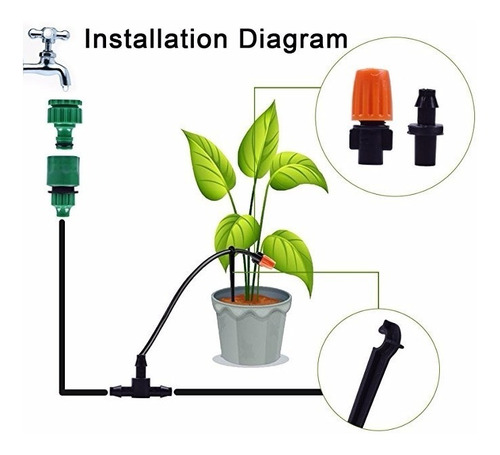 Kit De Riego Sistema Automático Por Goteo/aspersor 25m