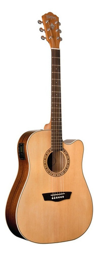 Violão Washburn Wd7sce Dreadnought Elétrico Natural + Nf-e Orientação Da Mão Destro
