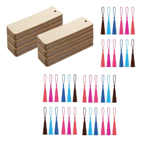 Juego De Marcapáginas En De Madera, Etiquetas Marcadoras De