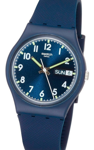 Reloj Swatch Gn718 Sir Blue Doble Fecha Silicona Azul Watch Fan Locales Palermo Saavedra