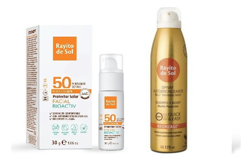 Protector Solar Facial Fps 50 + Aerosol Autobronceante Vegan