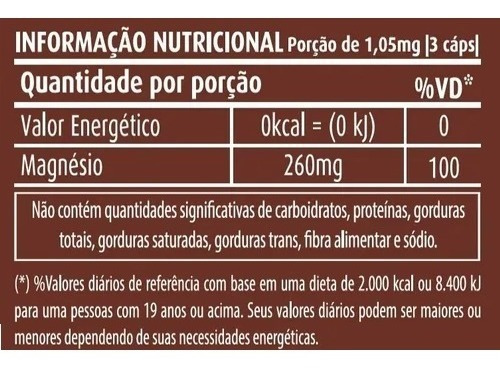 Suplemento Em Cápsulas Apisnutri Alimentar Magnésio Minerais/vitaminas Sabor Natural Em Pote De 200g 60 Un