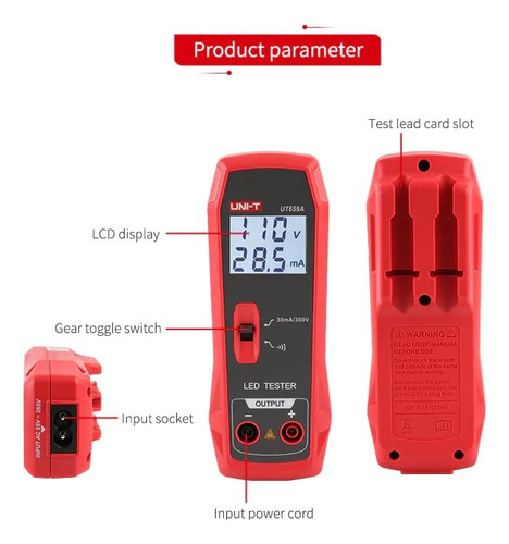 Probador De Lámparas Led Uni-t Ut659a Tiras Led