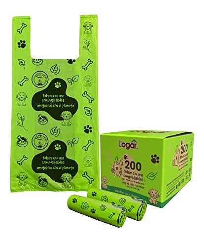 Bolsas De Perro Ecológicas 200 Unidades 7.67x15.74 In