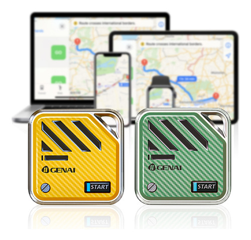 Mini Localizador Smart Tag Rastreador Gps Qualidade Flex Cor Amarelo