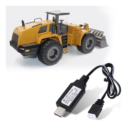 Cargador Usb Metal Control Remoto Excavadora Cable Carga Rc