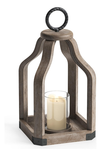 Barnyard Designs Farol De Madera Para Decoracion Rustica, Fa