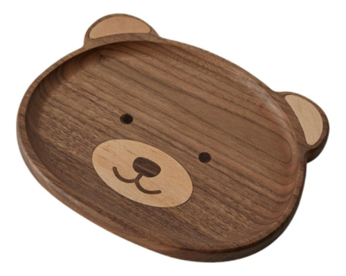 Bandeja De Madera Con Forma De Oso Para Servir Nogal Negro S