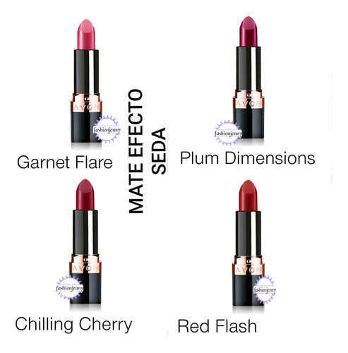 Labial Ultra Mate Y Mate Efecto Seda Avon Con Fps 15 Color Ideal lilac