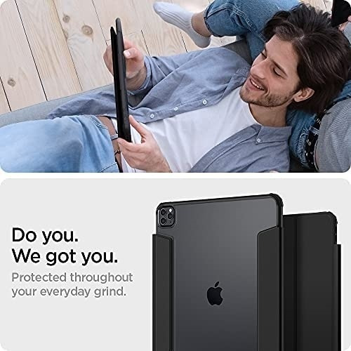Imagen 4 de 6 de Funda Spigen iPad Pro 12.9 5th 2021 Ultra Hybrid Black