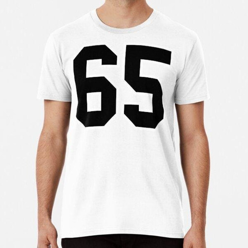 Remera Jersey Number 65 Sixty-five Red Black Sporty Algodon 