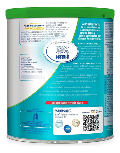Nan Optimal Pro 4 Proteína Optimizada Niños De 2 Años 800g N/a
