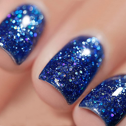 Esmalte De Gel Con Purpurina Color Azul Marino Azul