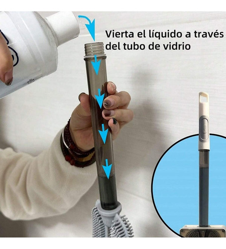 Cepillo De Baño Con Cepillo De Silicona Para Inodoro