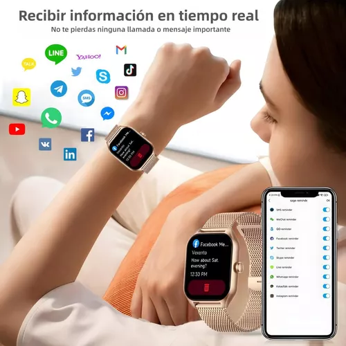 Smart Watch Reloj Inteligente Para Mujer Llamada Bluetooth