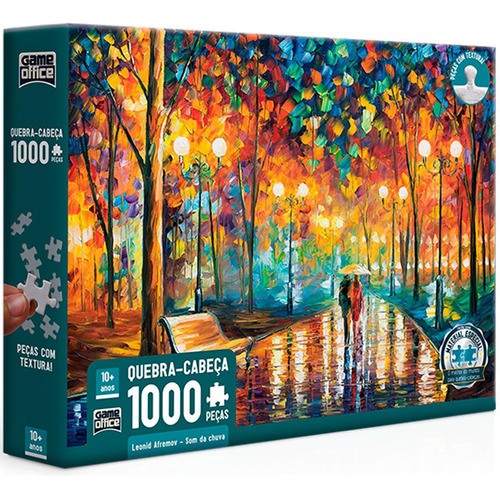 Quebra Cabeça Som Da Chuva Leonid Afremov 1000 Peças Puzzle