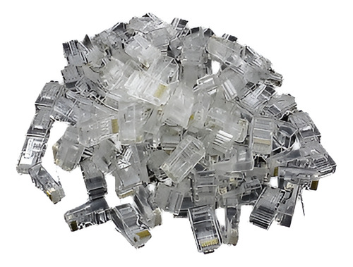 100 Piezas Conector De Red Rj45 8p8c Cat6 Conector Modular E