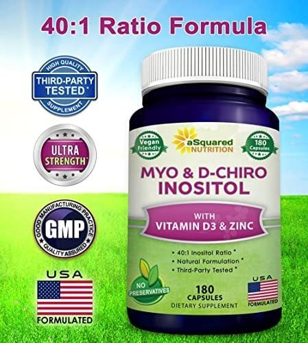 Myo-inositol & D-chiro Inositol Supplement - 180 Cápsulas -