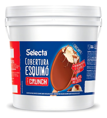 Cobertura Esquimo Crunch Chocolate Ao Leite 4kg Selecta