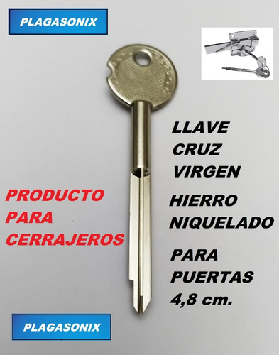 Imagen 3 de 10 de Llaves Virgenes Cruz Para Cerrojos De Arrimar 50 Unid.