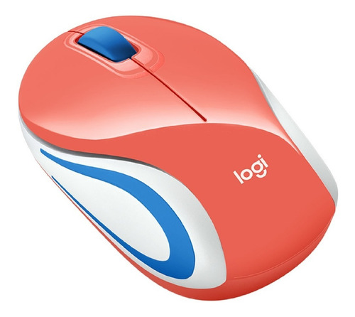 Mouse Logitech Receptor Usb Inalambrico Mini M187 Coral