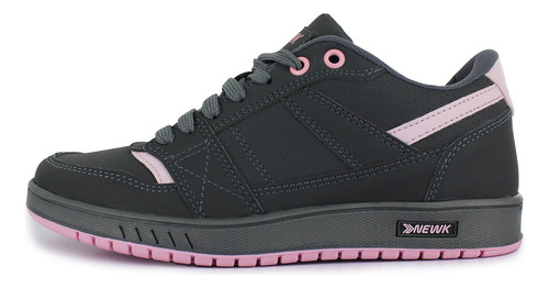 Tenis Newk Mujer Linea Dudley Color Gris Rosa