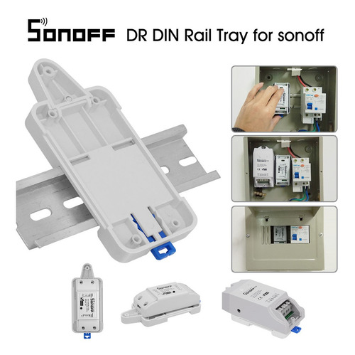 Imagen 1 de 6 de Bandeja De Riel Din Sonoff Soporte De Caja De Riel Montado