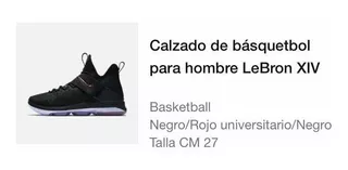 Tenis Nike De Basketball Lebron James 14 Xiv Bred. Negros.
