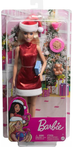 Barbie Muñeca Barbie Santa Rubia 28 Cm Accesorios 