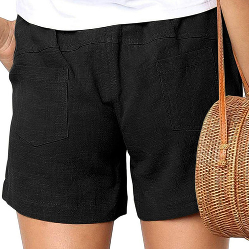 Loos Con Bolsillo En La Cintura Elásticos Casuales Con Cordó