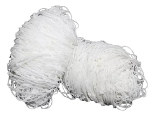 Par Rede De Gol Trave Society Suiço 4m Fio 4mm Seda Cor Branco