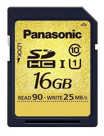 Cartão Sdhc 16gb Panasonic Gold Series Uhs-i Classe 10 90mbs
