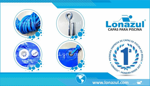 Lona Azul Para Piscina 9x5,5 - Pvc Vinil 500 Micras 5,5x9