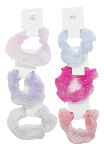 12 Set Donas Ligas Elásticas Cabello Niña, Mujer Scrunchies