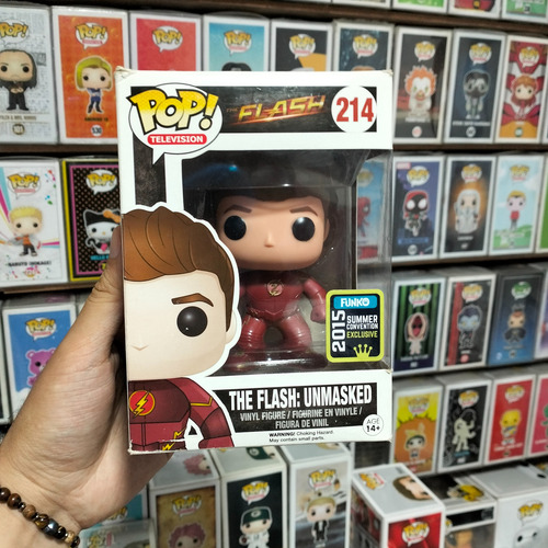 Funko Pop Flash Barry Allen Unmasked #214 Tv Dc Comics Sdcc (Usado)