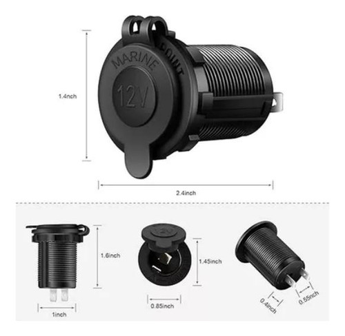 Kit Enchufe Toma 12v 24v Auto Bus Camión Camper Embarcación