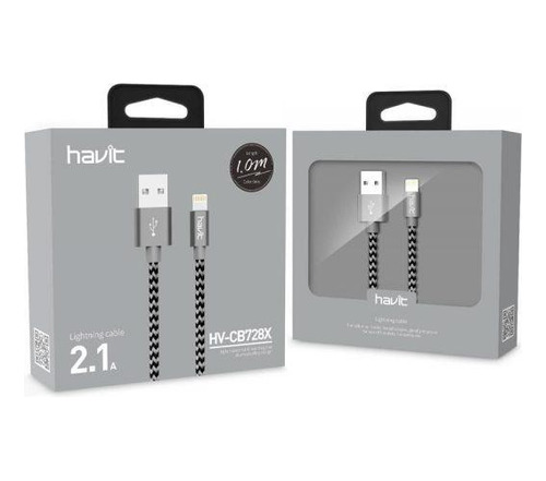 Cable Havit Hv-cb728x Lightning iPhone 2.1 A Gris