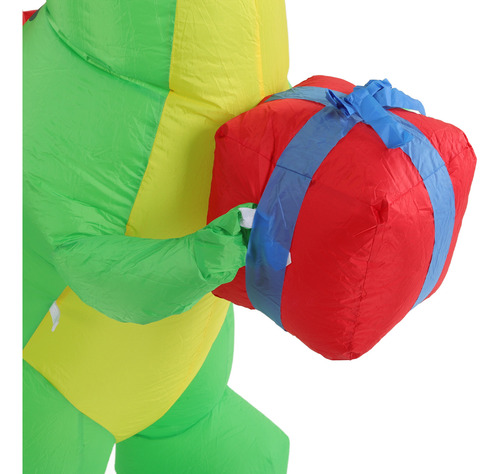 Inflable Con Forma De Dinosaurio Navideño, Decoración De Pat