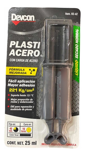 Plastiacero Líquido Secado Normal Con Carga De Acero 25ml