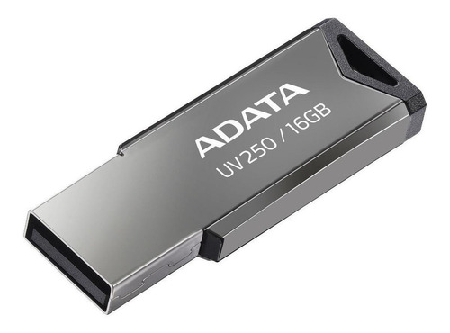 Imagen 1 de 3 de Memoria USB Adata UV250 AUV250-16G-RBK 16GB 2.0 plateado